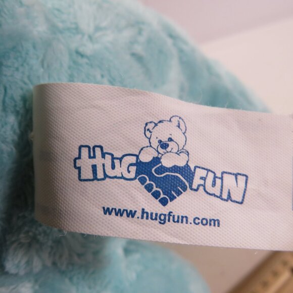 hug fun teal triceratops dinosaur plush with big sparkly eyes 11" tall - Picture 13 of 13